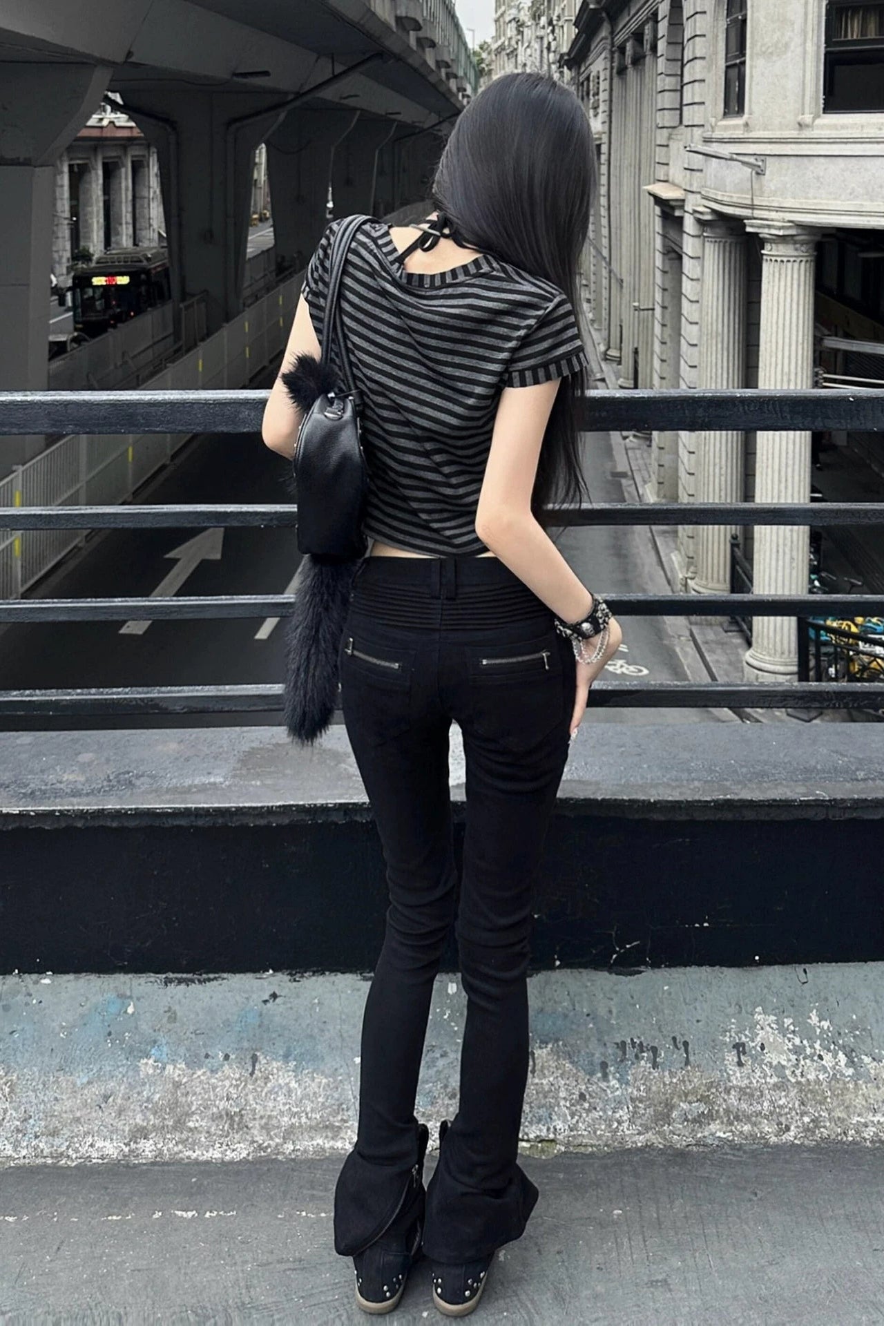 クロップドボーダーTシャツ ZC21390