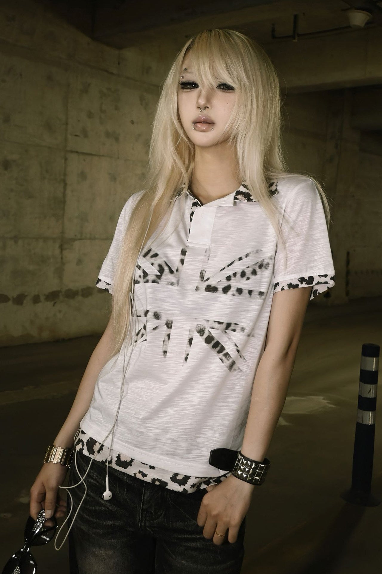 leopard union jack tee ZC21334