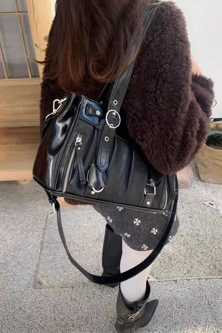 square leather boston bag ZC40146