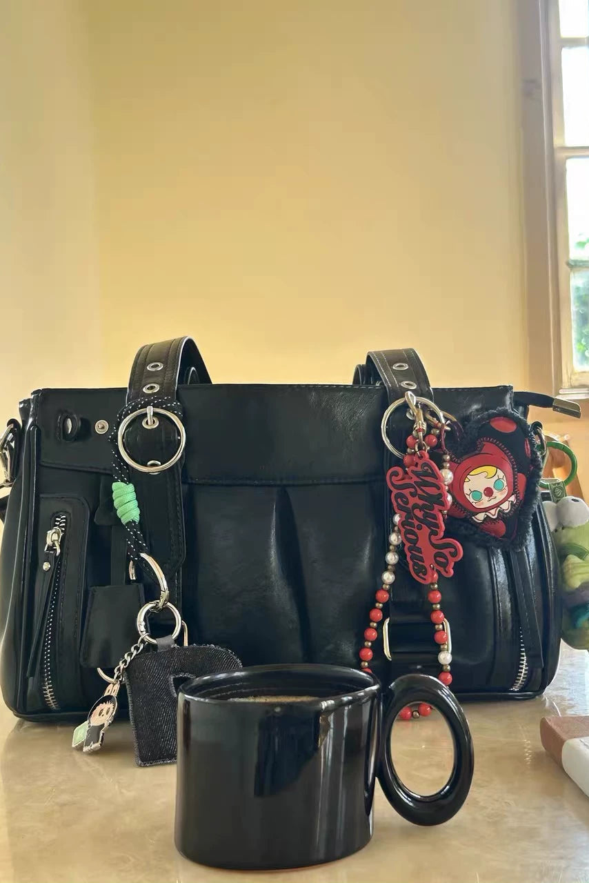 square leather boston bag ZC40146