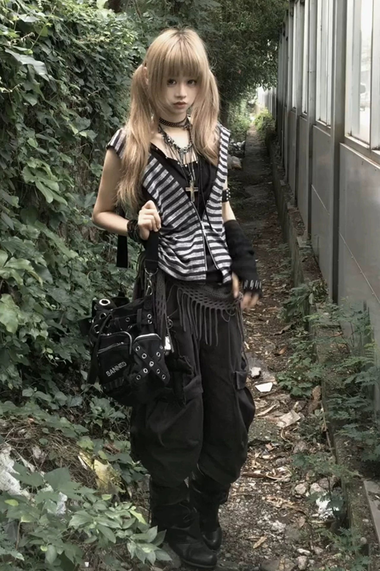 tank top border hoodie ZC21349