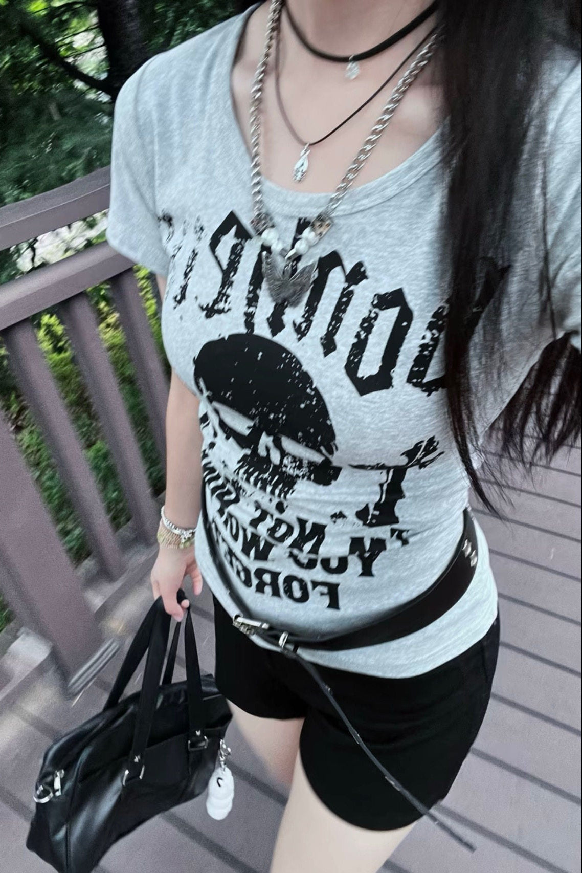 vintage skull tattoo tee ZC21316