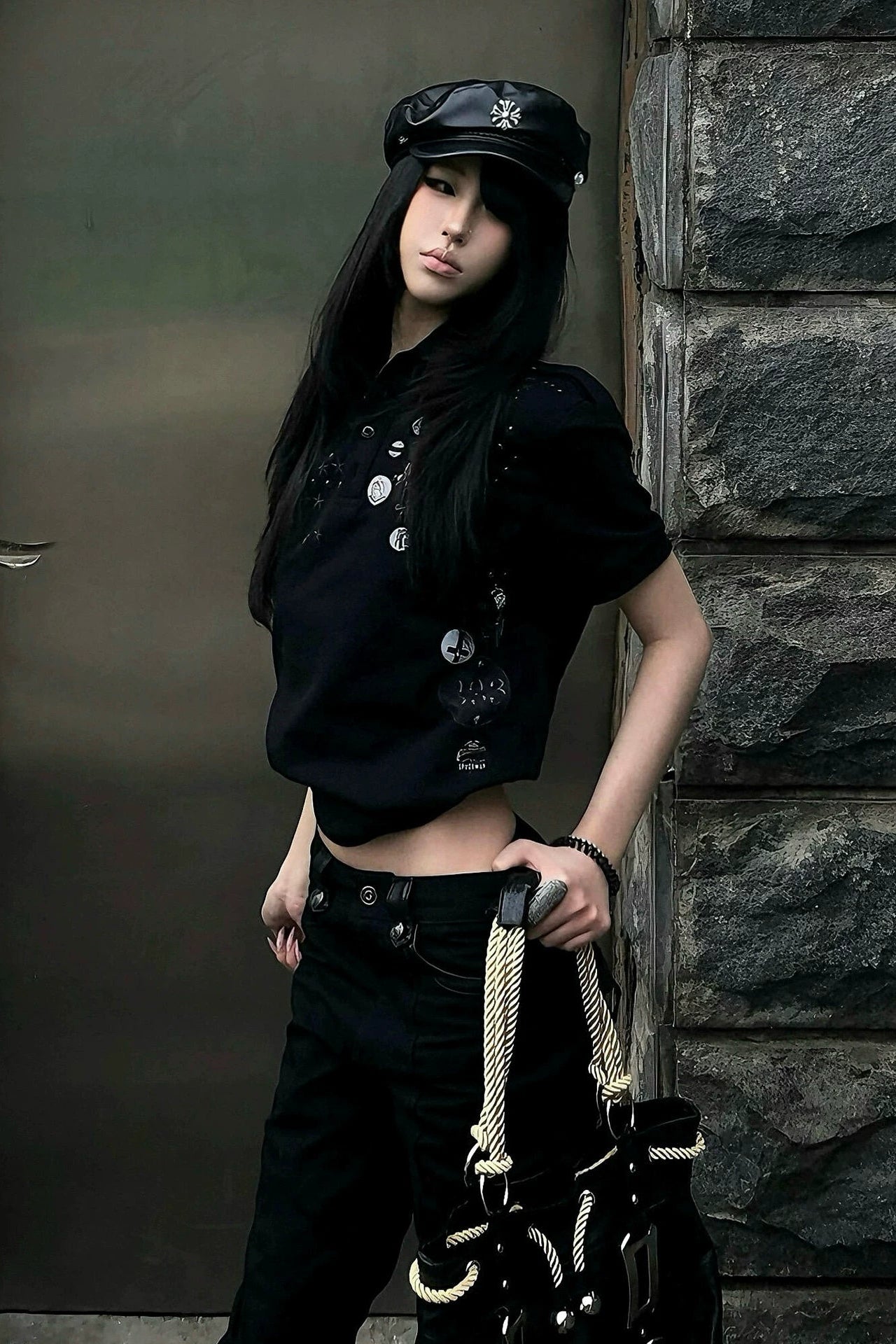 punk big polo shirt ZC21366