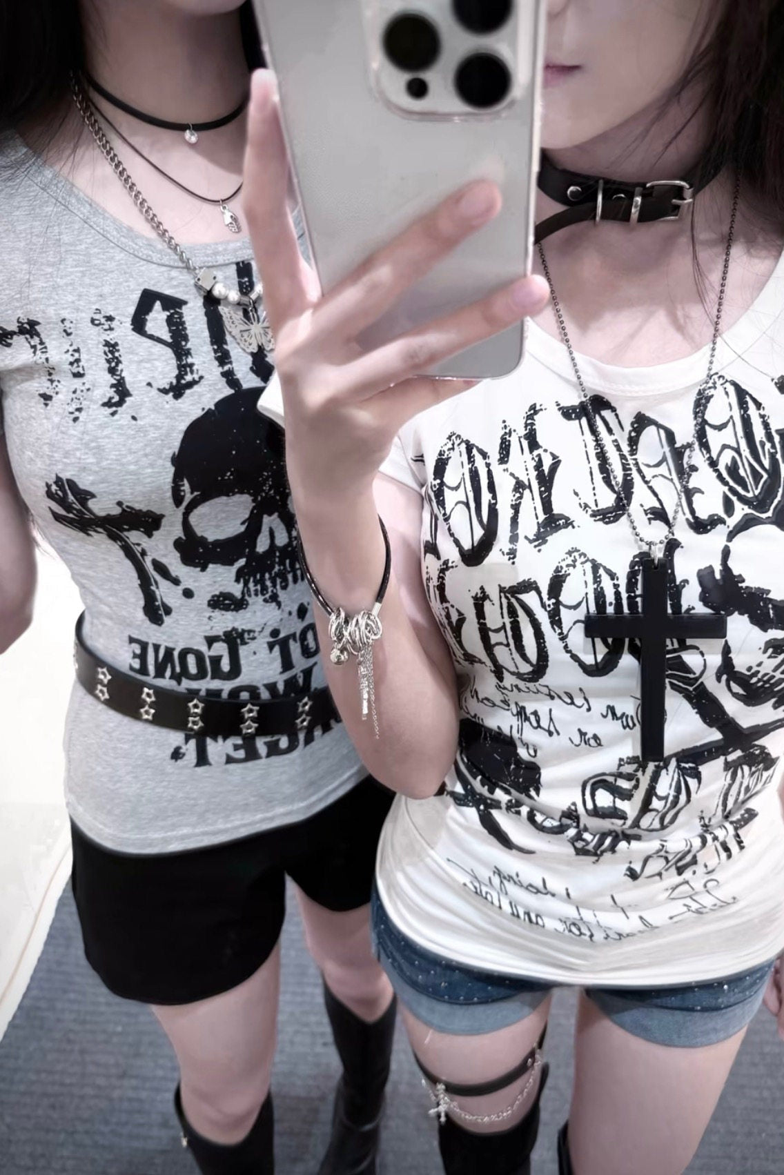 vintage skull tattoo tee ZC21316