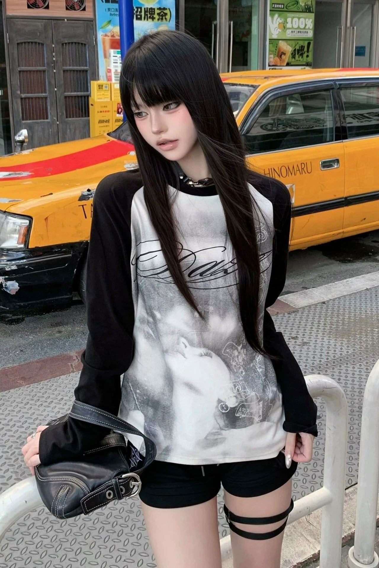 バイカラーファンシープリントTシャツ ZC20000