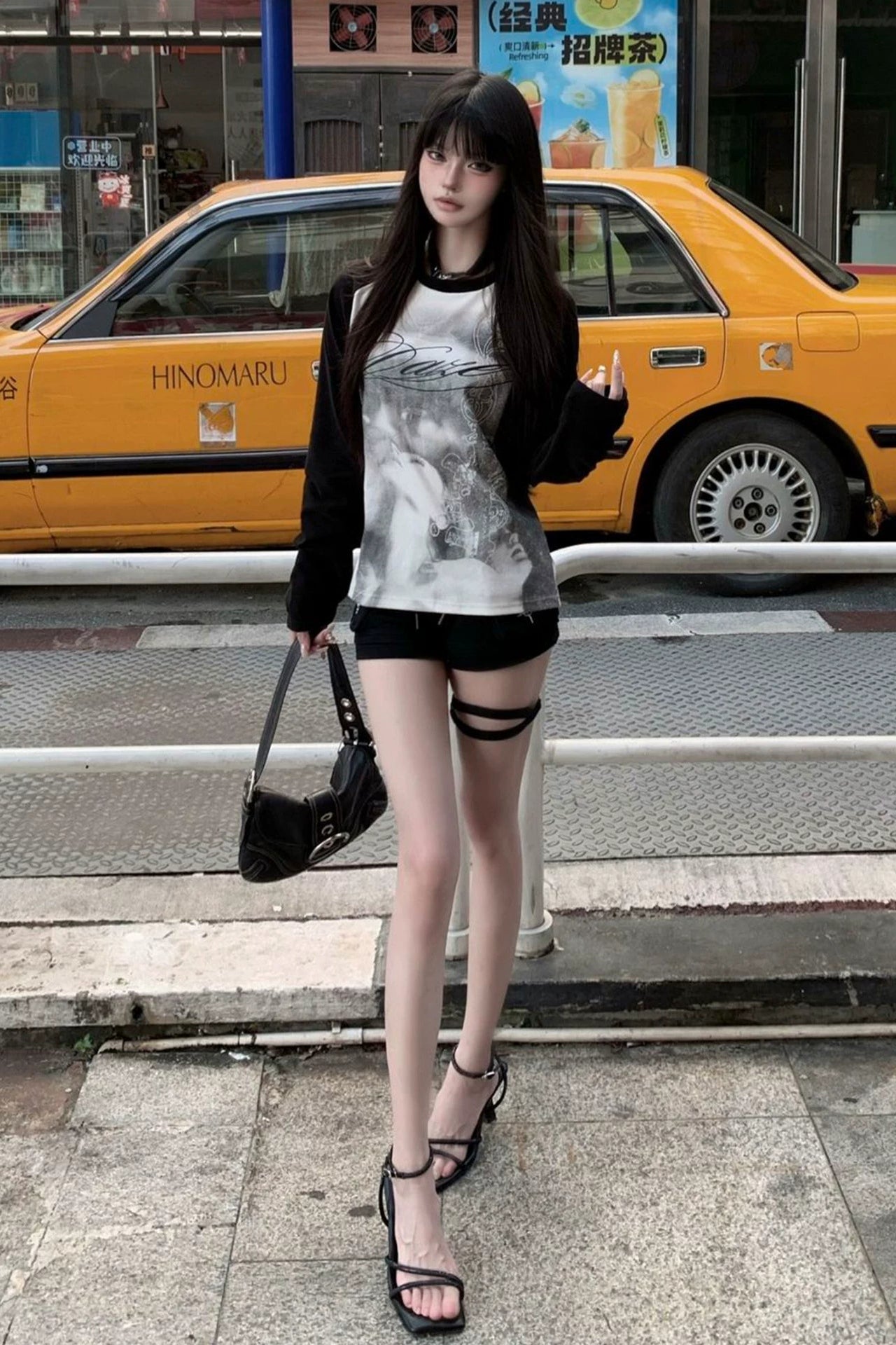 バイカラーファンシープリントTシャツ ZC20000