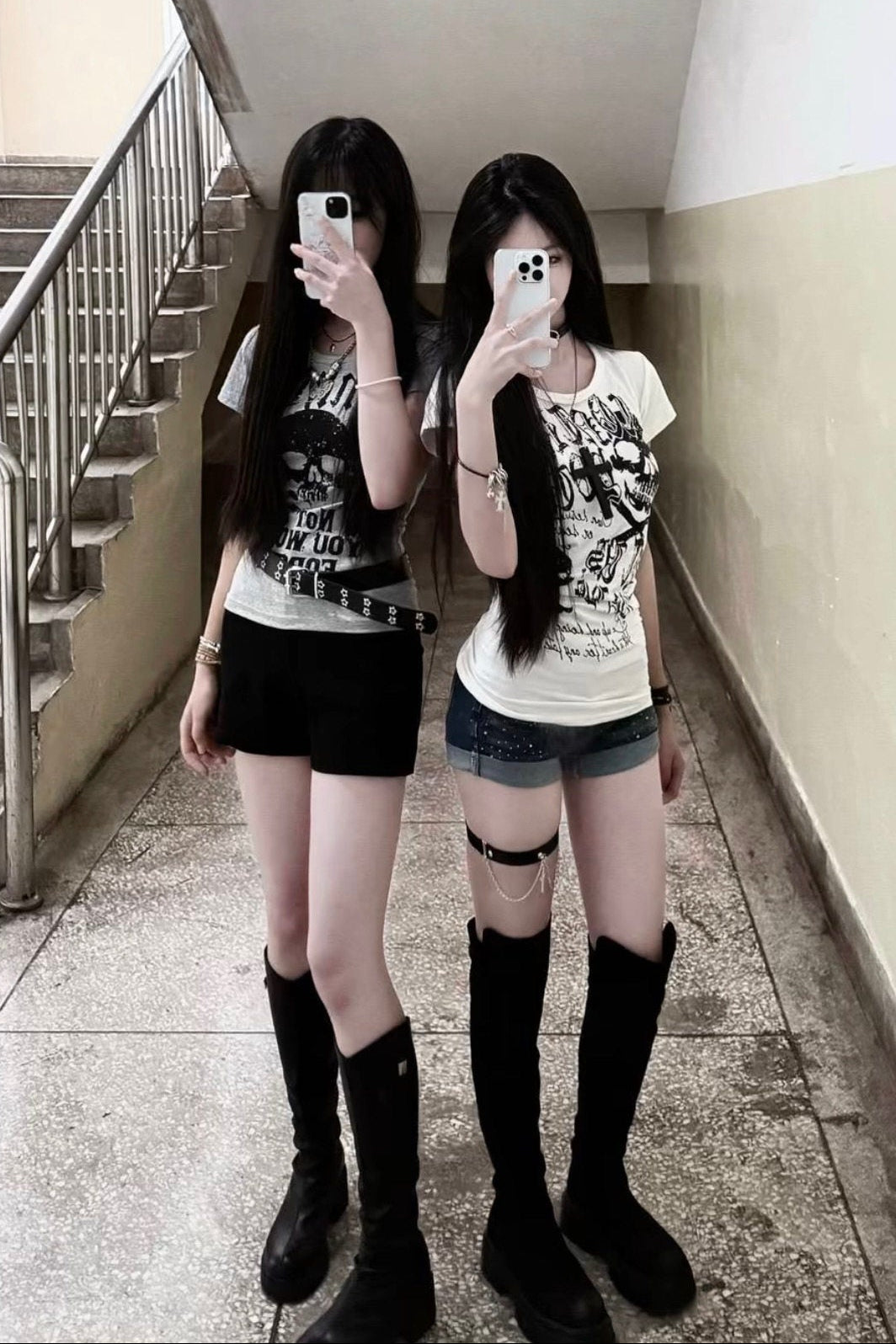 vintage skull tattoo tee ZC21316