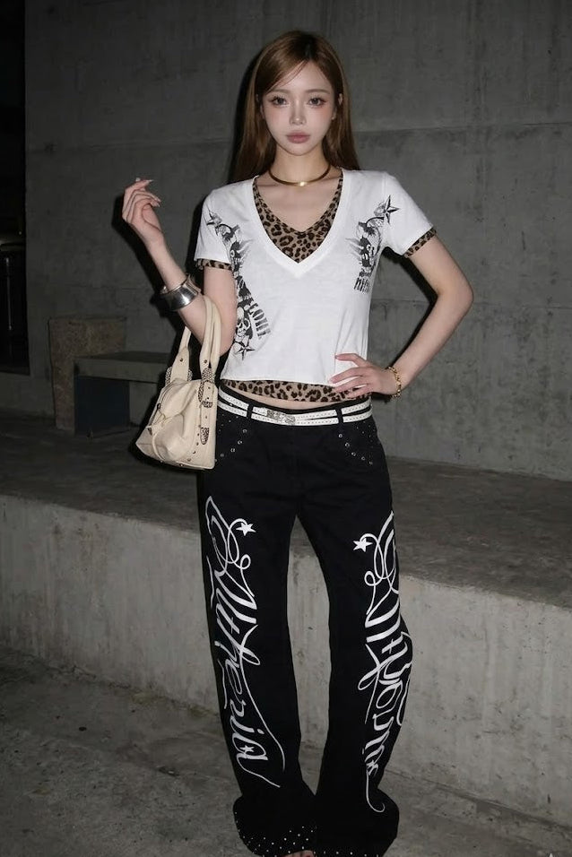 CPD パンツ side graphic wide pants ZC19450